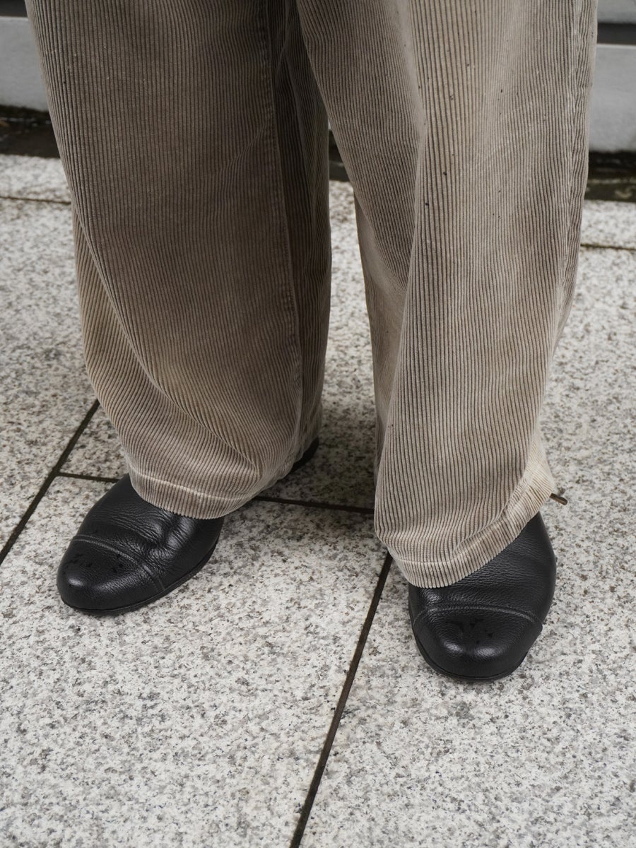 AGING CORDUROY BAKER PANTS[GRAY] | 1LDK (ワンエルディーケー) 公式