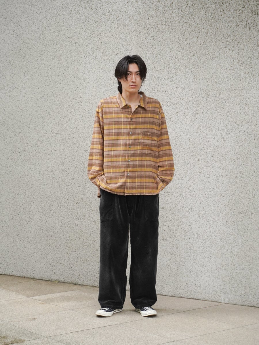 AGING CORDUROY BAKER PANTS[BLACK] | 1LDK (ワンエルディーケー) 公式