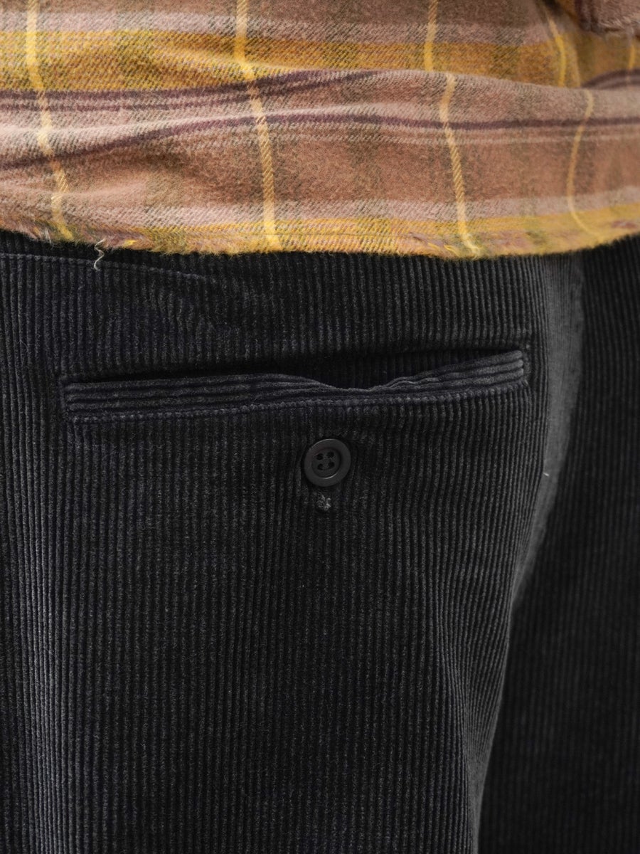 AGING CORDUROY BAKER PANTS[BLACK] | 1LDK (ワンエルディーケー) 公式