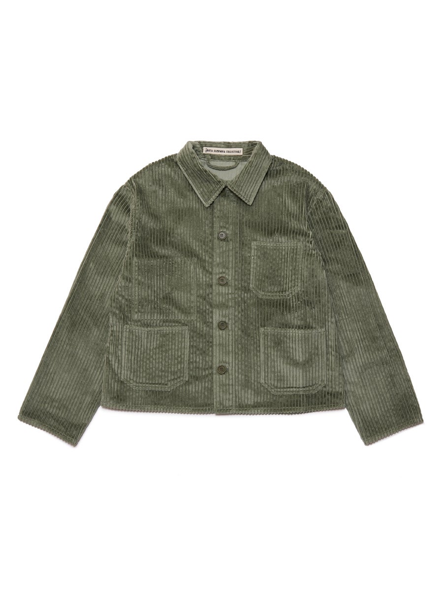 Bill cropped unlined wale corduroy workwear jacket for 1LDK[Aloe