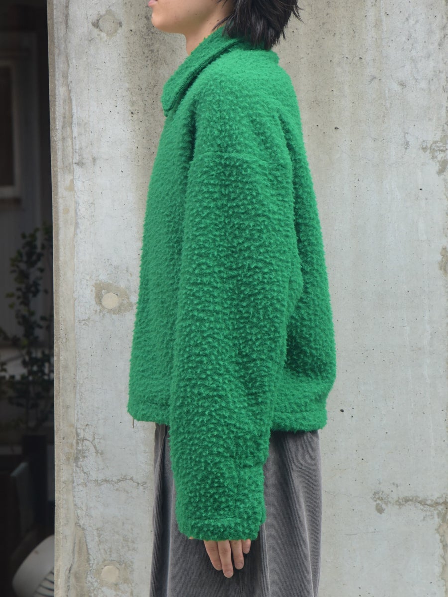 TINO UNLINED LOFTY HAIR WOOL BLOUSON[GREEN] | 1LDK (ワンエルディー
