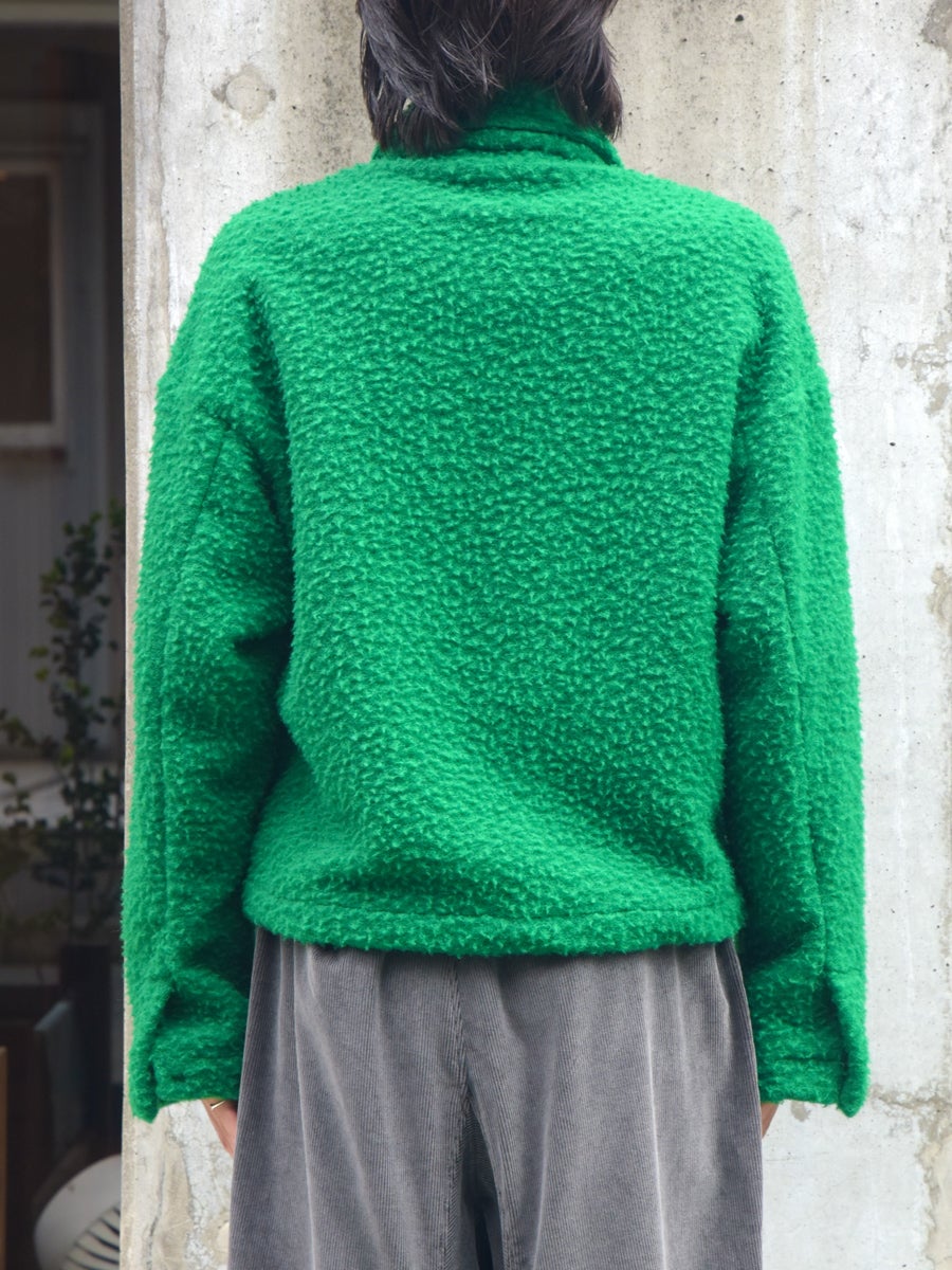 TINO UNLINED LOFTY HAIR WOOL BLOUSON[GREEN] | 1LDK (ワンエルディー