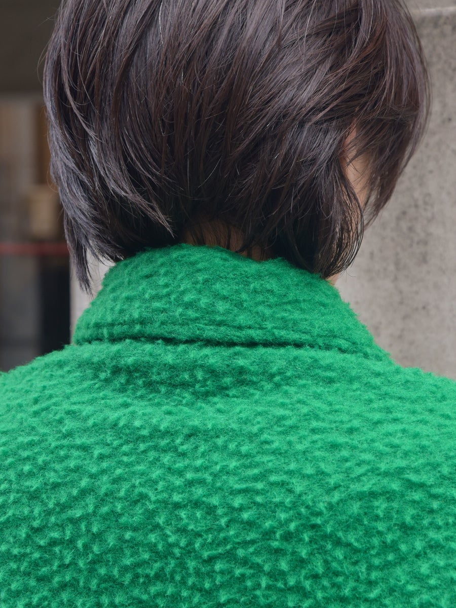 TINO UNLINED LOFTY HAIR WOOL BLOUSON[GREEN] | 1LDK (ワンエルディー