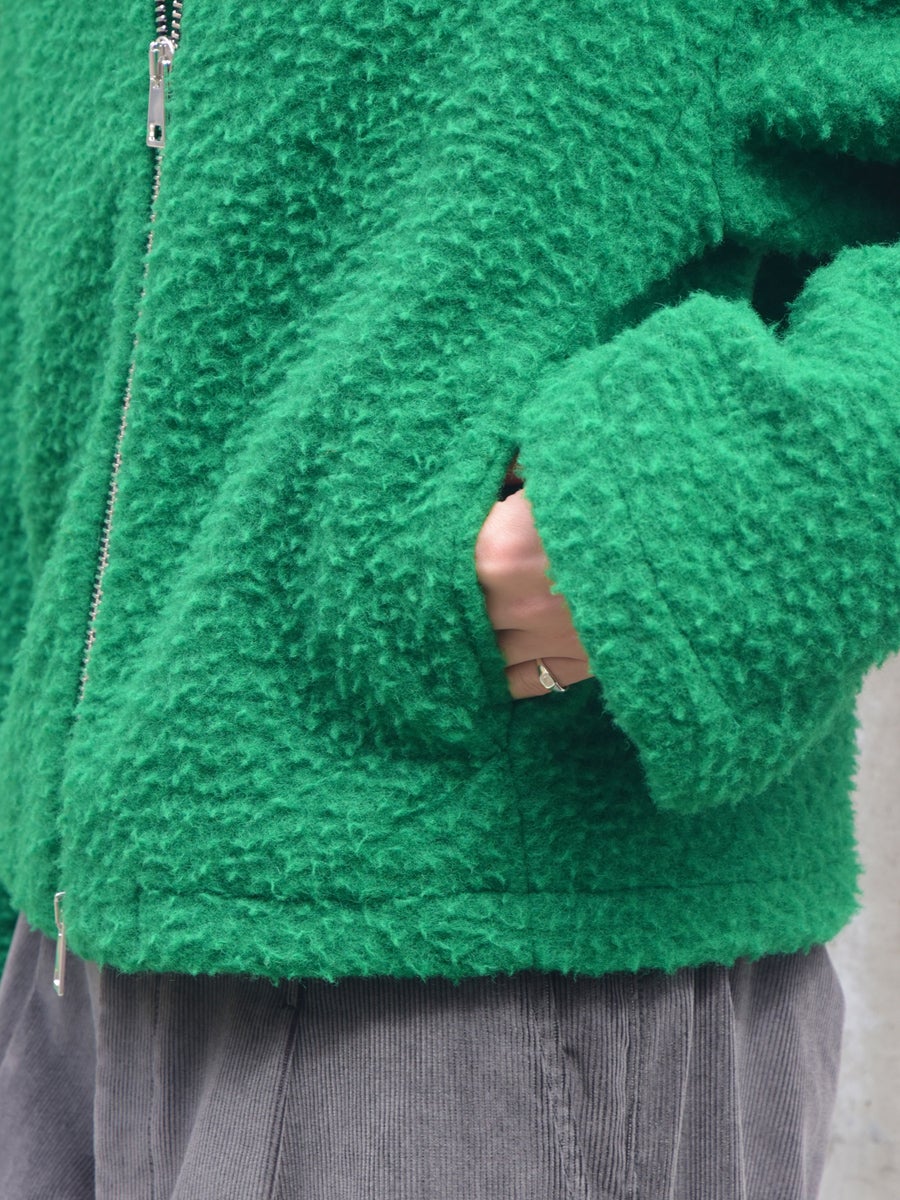 TINO UNLINED LOFTY HAIR WOOL BLOUSON[GREEN] | 1LDK (ワンエルディー