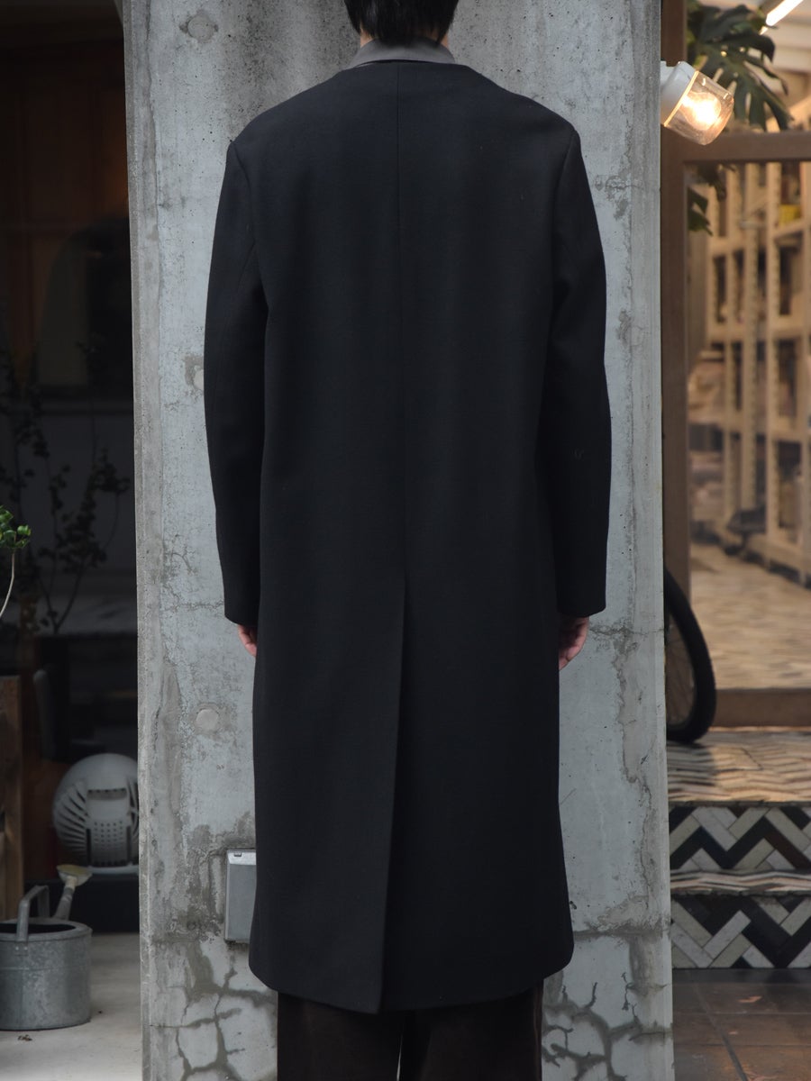 PARKER BIS COAT (Long large coat + lapel insert)[BLACK] | 1LDK