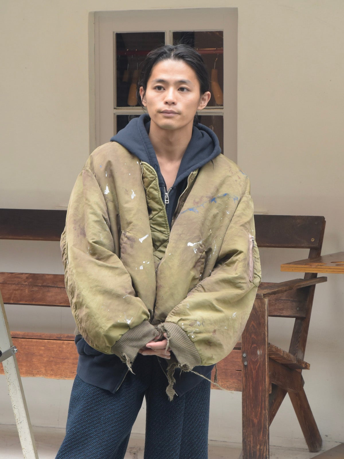 Distressed MA-1[OLIVE] | 1LDK (ワンエルディーケー) 公式サイト