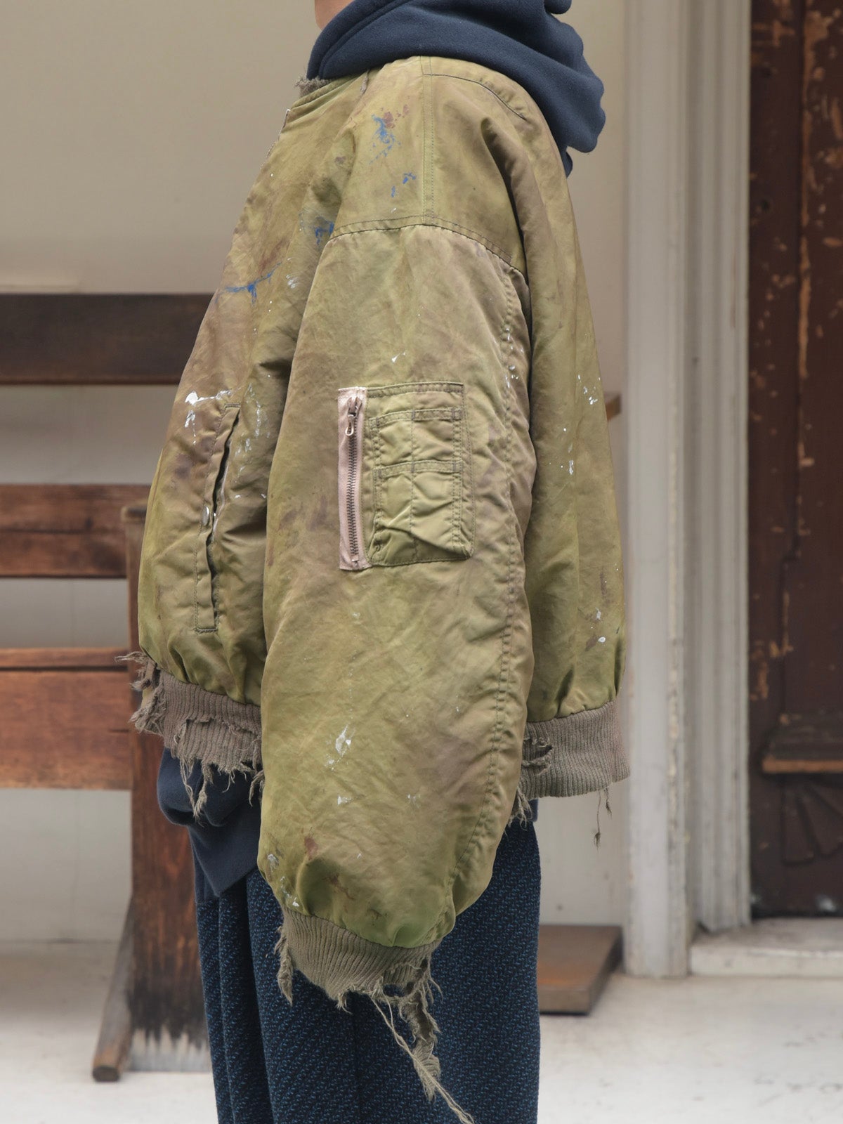 Distressed MA-1[OLIVE] | 1LDK (ワンエルディーケー) 公式サイト